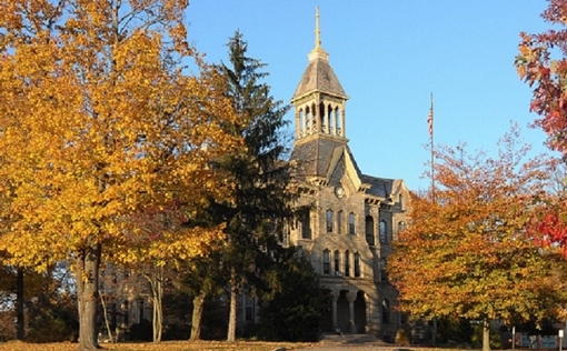 Picture of Old Main, 135 Years at the Heart of Geneva College
